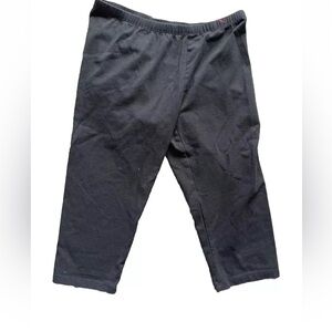 Simply Vera Wang Women’s Cropped Leggings Med Black 3/4 Length Elastic Waist